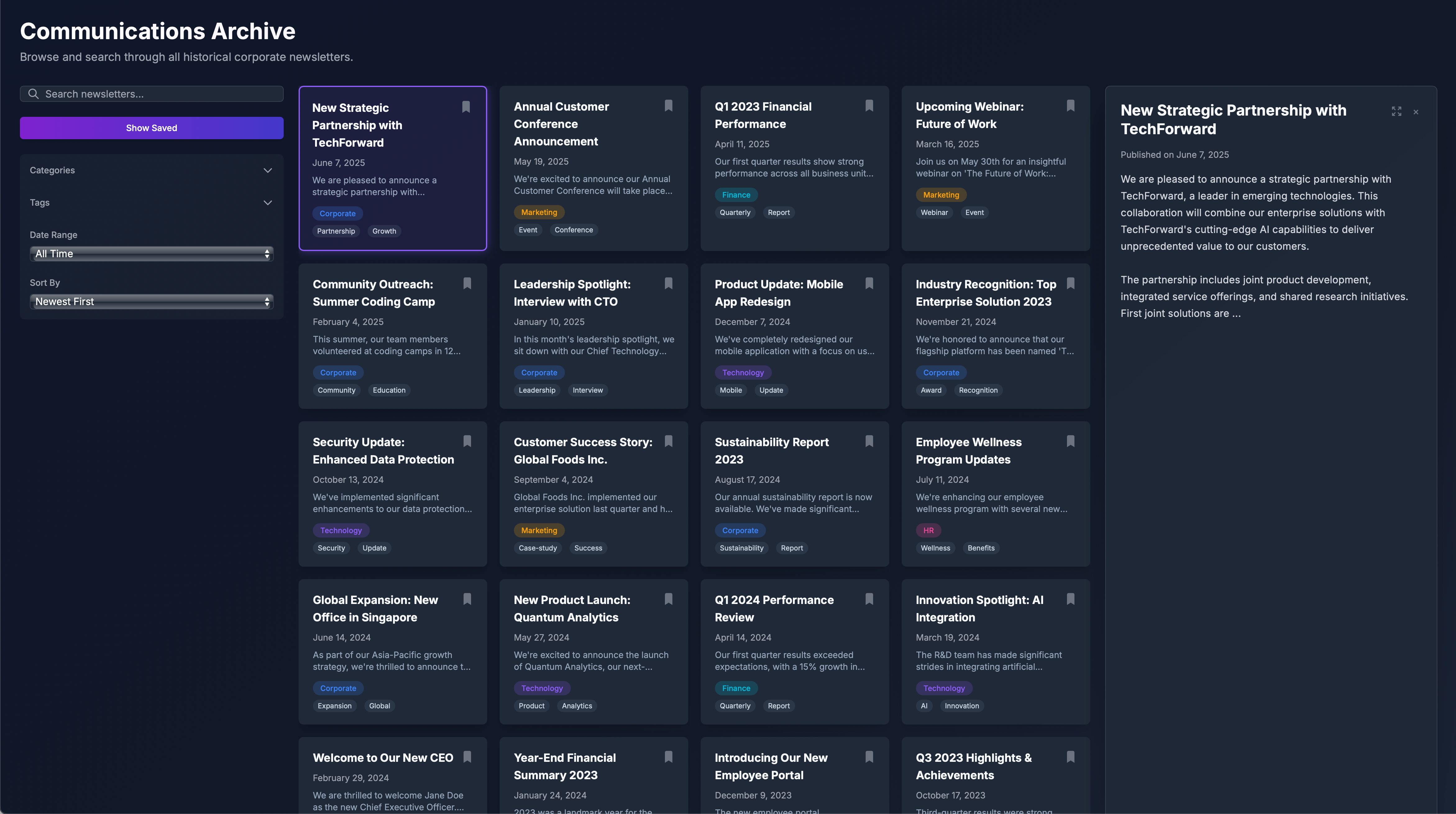 Newsletter Archive